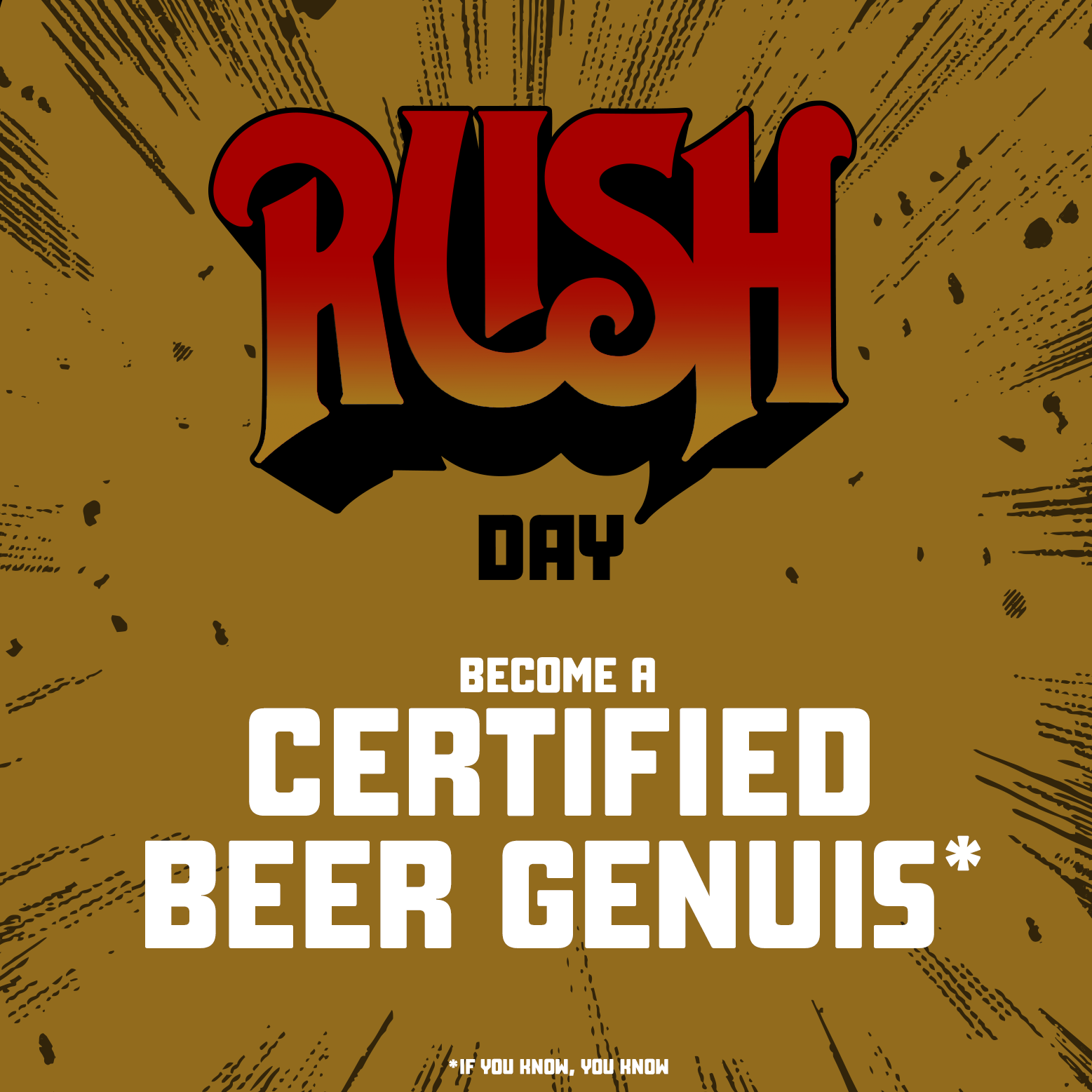a Certified Beer Genuis* RUSH DAY Tasting Event Henderson