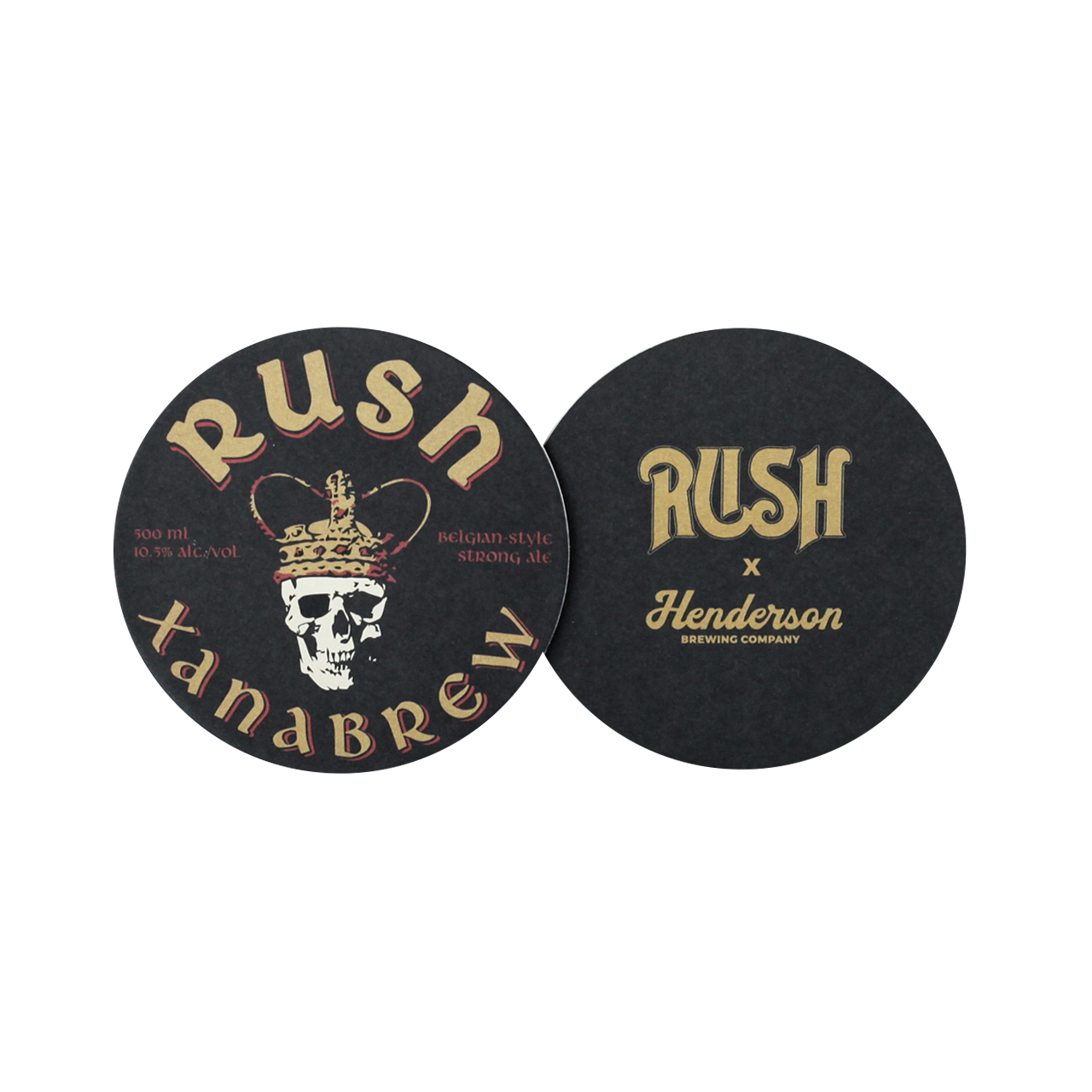 Rush x Henderson Xanabrew Coasters Henderson Brewing Company