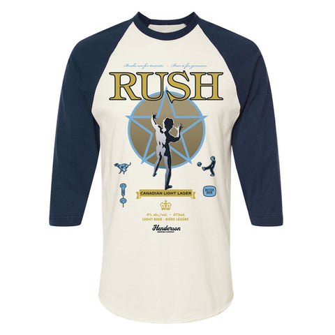 Rush Canadian Light Lager - 3/4 Sleeve Baseball Tee